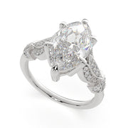 Nadia Marquise Cut Pave Milgrain Engagement Ring Setting - Nivetta